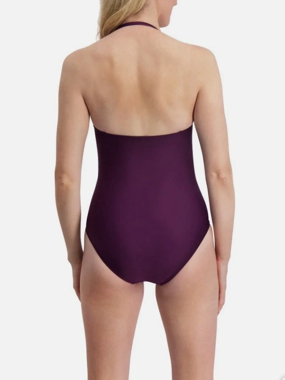 DKNY Women's One-Piece Swimsuit in Plum - Picture 3 of 10